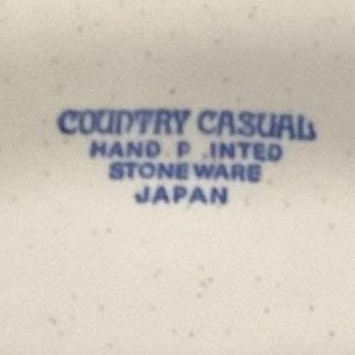 Country Casual Stoneware Serving Bowl, Hand-Painted Japan, Vintage Serveware - Thumbnail 4