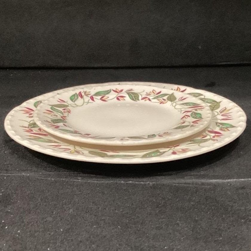 Thematie by Crooksville China Floral Salad & Bread Plate, Vintage USA Ceramics - Thumbnail 8