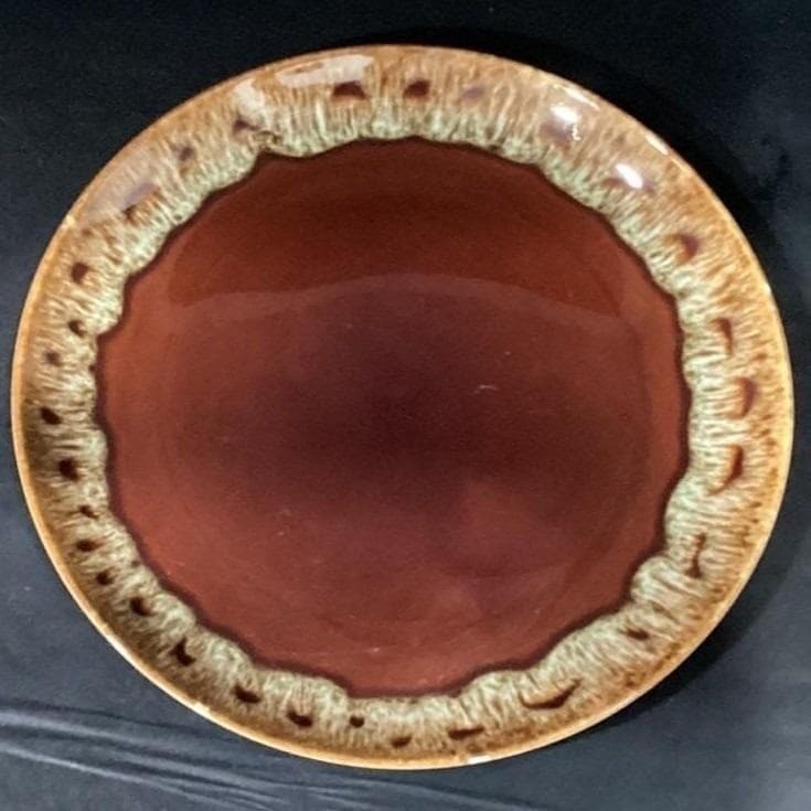 Canonsburg Brown Drip Dinner Plate, Vintage Stoneware, Mid-Century Dinnerware - Thumbnail 4