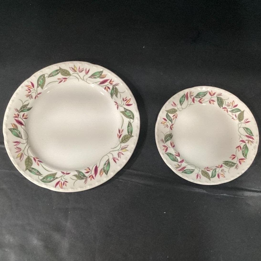 Thematie by Crooksville China Floral Salad & Bread Plate, Vintage USA Ceramics - Thumbnail 6