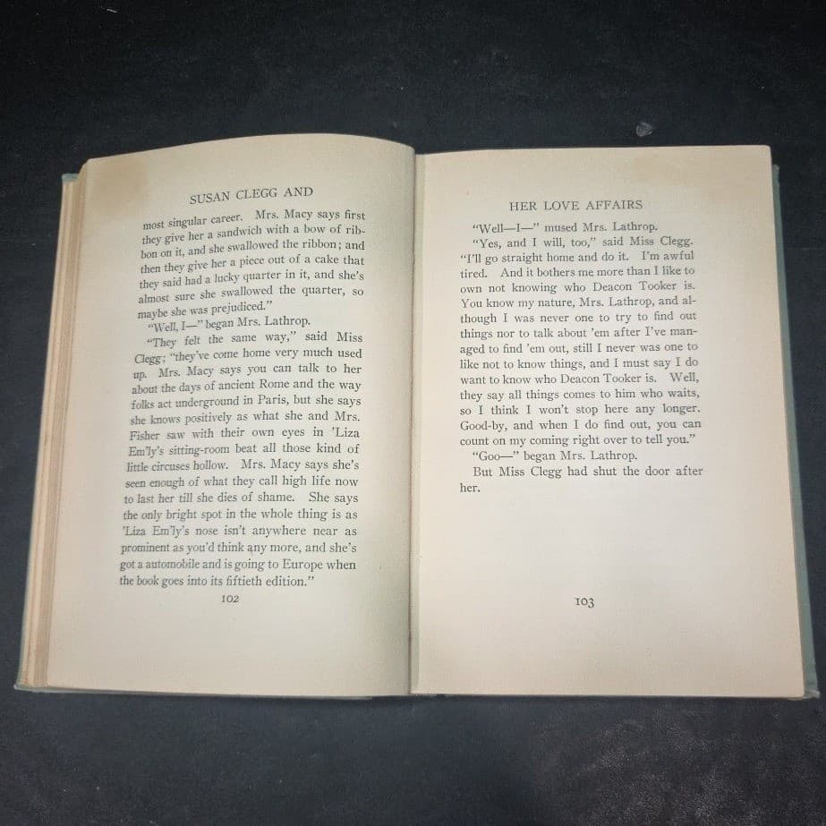 Susan Clegg and Her Love Affairs Anne Warner 1916 Antique Hardcover Illustrated - Thumbnail 6