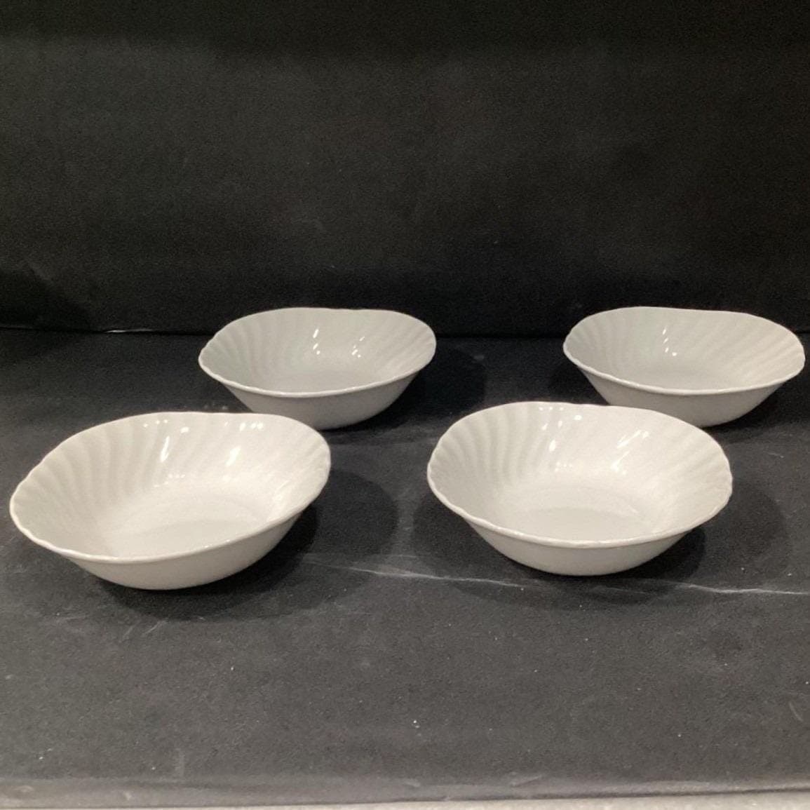 Johnson Brothers Regency White Dessert Bowls, Set Of 4, Swirl Ironstone England - Thumbnail 7