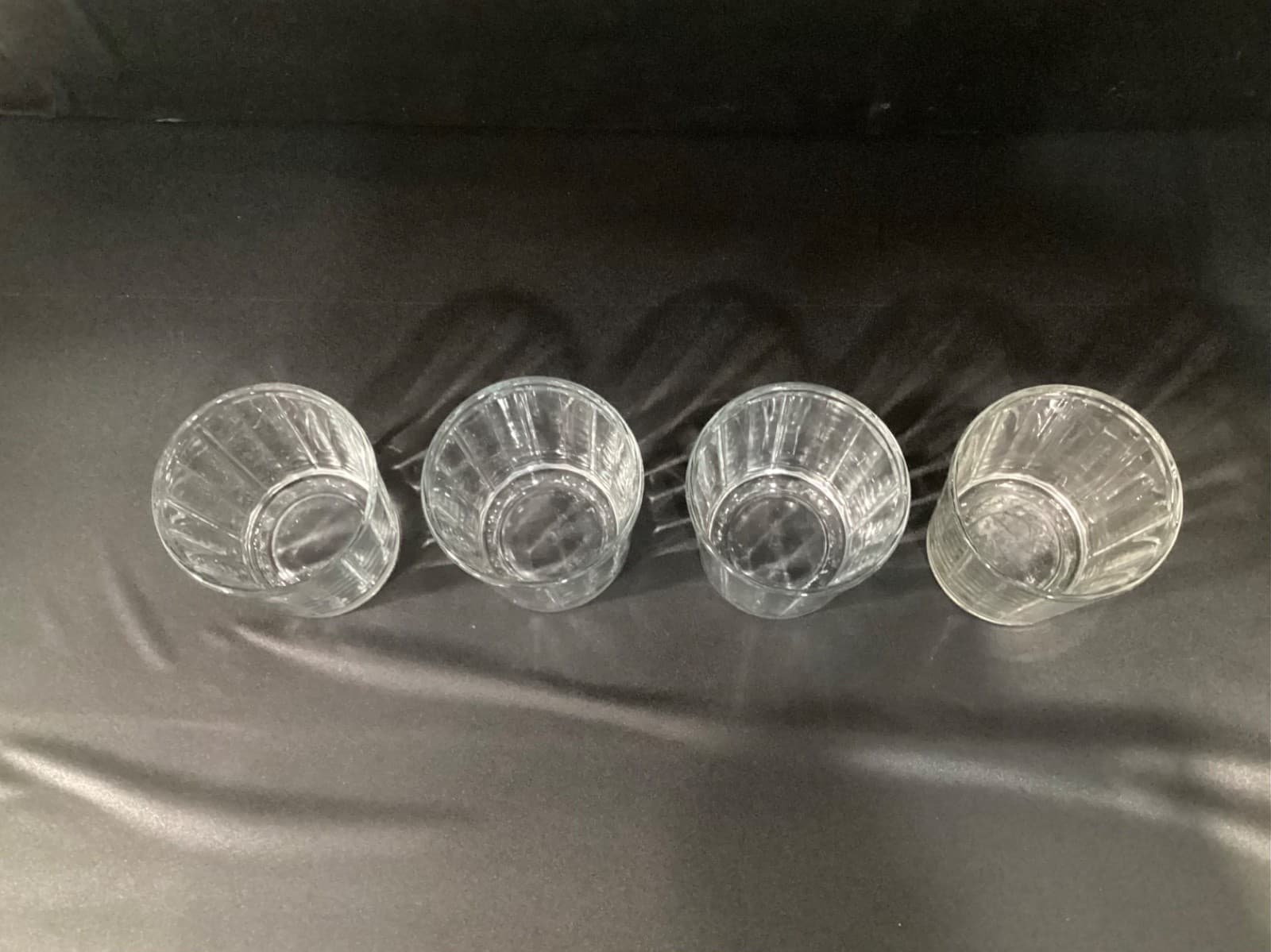 Libbey Short Paneled Clear Whiskey Glass Tumbler 4" Tall Set of 4 - Thumbnail 3