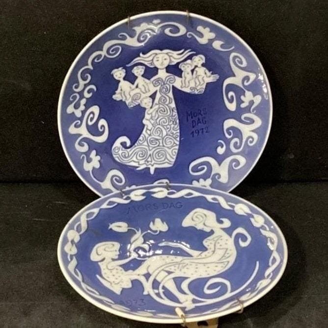 Royal Copenhagen Mors Dag Collector Plates, Set of 2, Blue & White, Mother's Day - Thumbnail 6