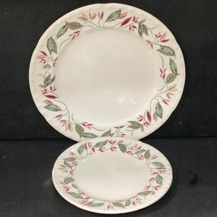 Thematie by Crooksville China Floral Salad & Bread Plate, Vintage USA Ceramics - Thumbnail 7