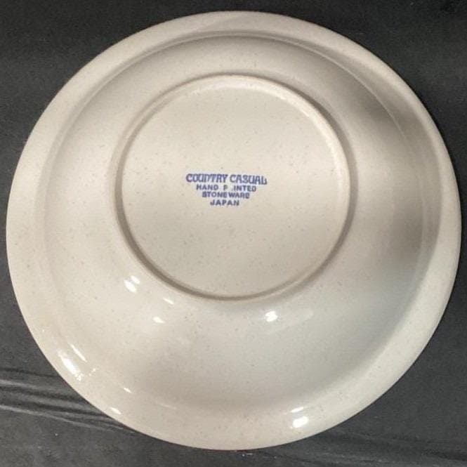 Country Casual Stoneware Serving Bowl, Hand-Painted Japan, Vintage Serveware - Thumbnail 5
