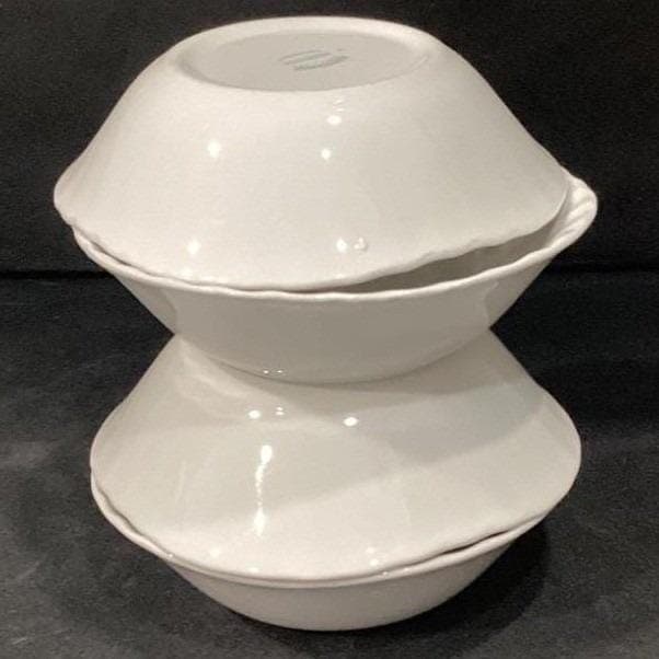 Johnson Brothers Regency White Dessert Bowls, Set Of 4, Swirl Ironstone England - Thumbnail 9