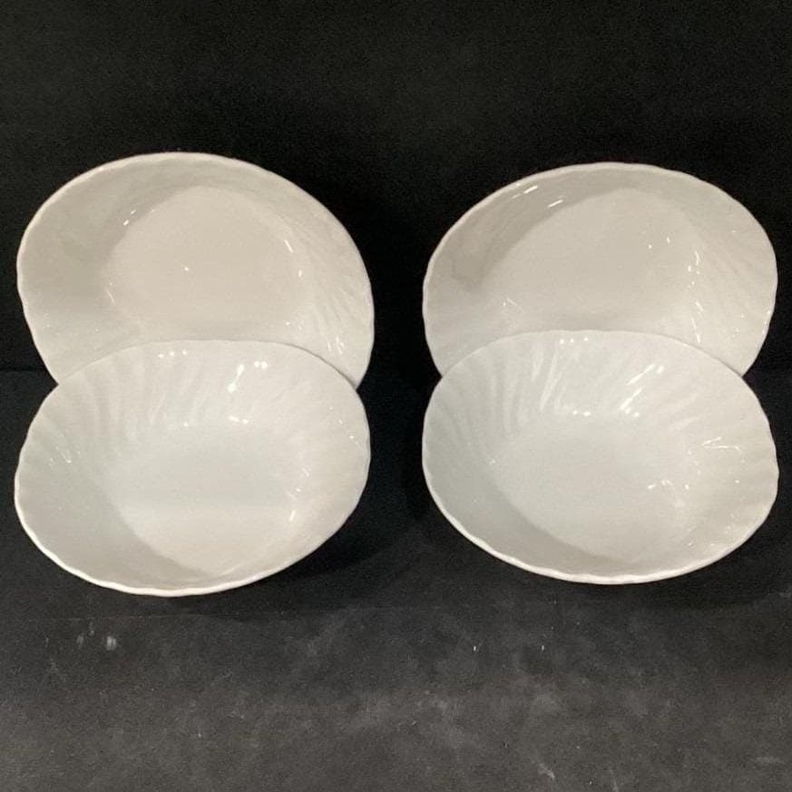 Johnson Brothers Regency White Dessert Bowls, Set Of 4, Swirl Ironstone England - Thumbnail 8