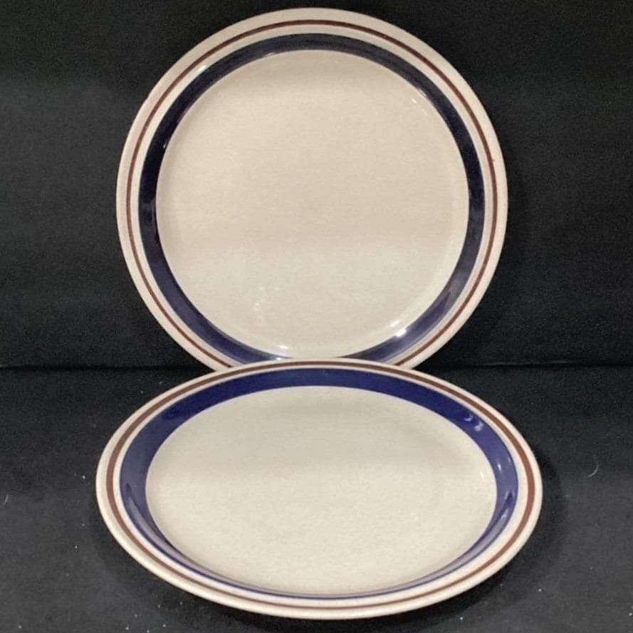 Chateau Cobalt Blue Dinner Plates, Set of 2, Stoneware Japan, Vintage Dinnerware - Thumbnail 7