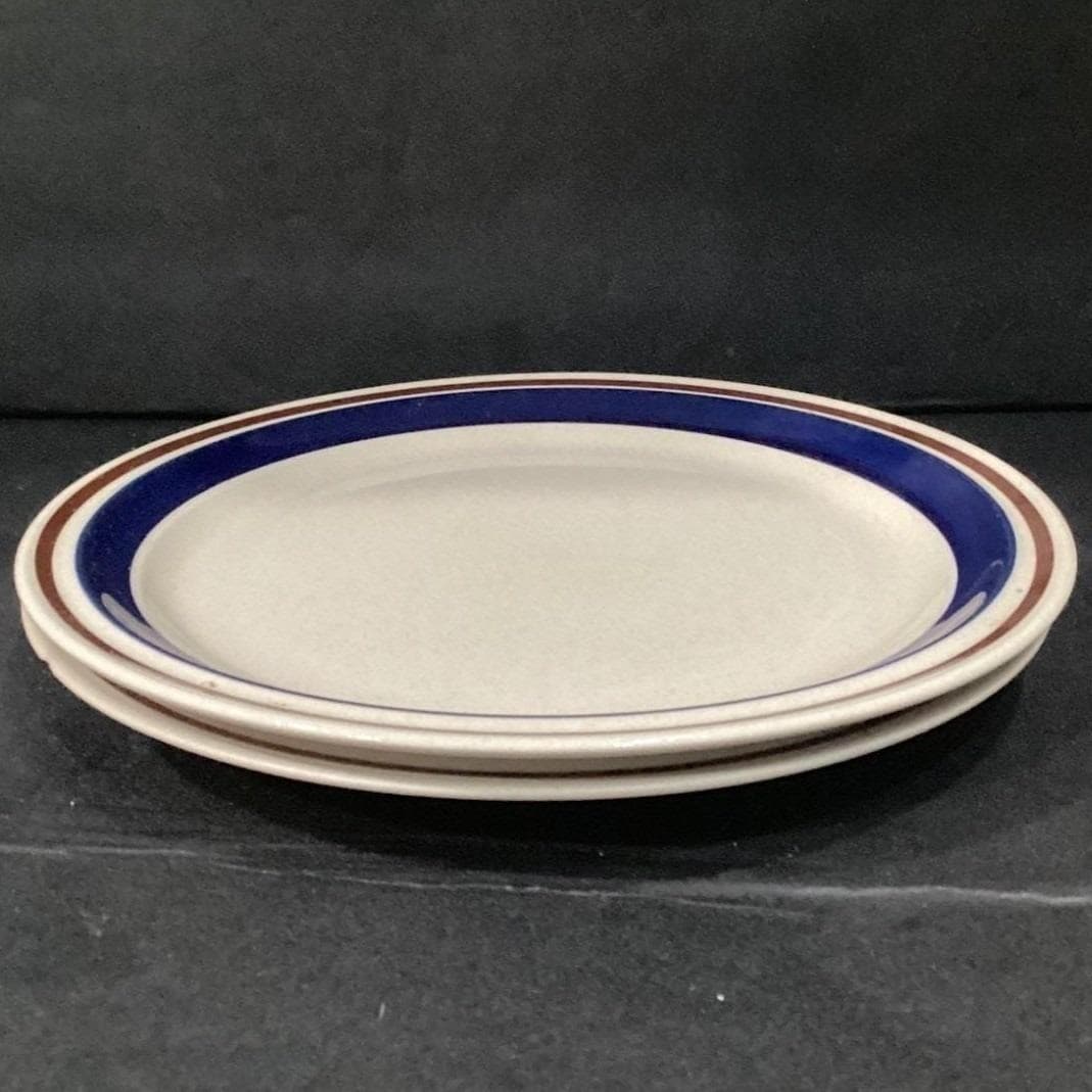 Chateau Cobalt Blue Dinner Plates, Set of 2, Stoneware Japan, Vintage Dinnerware - Thumbnail 9
