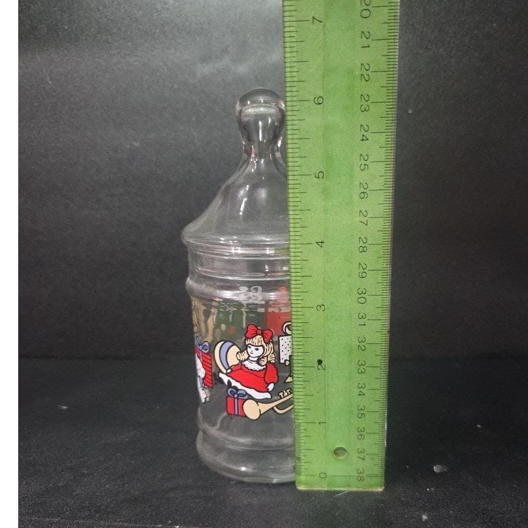 Anchor Hocking Christmas Candy Jar, Sweet Occasions Glass Container with Lid - Thumbnail 2