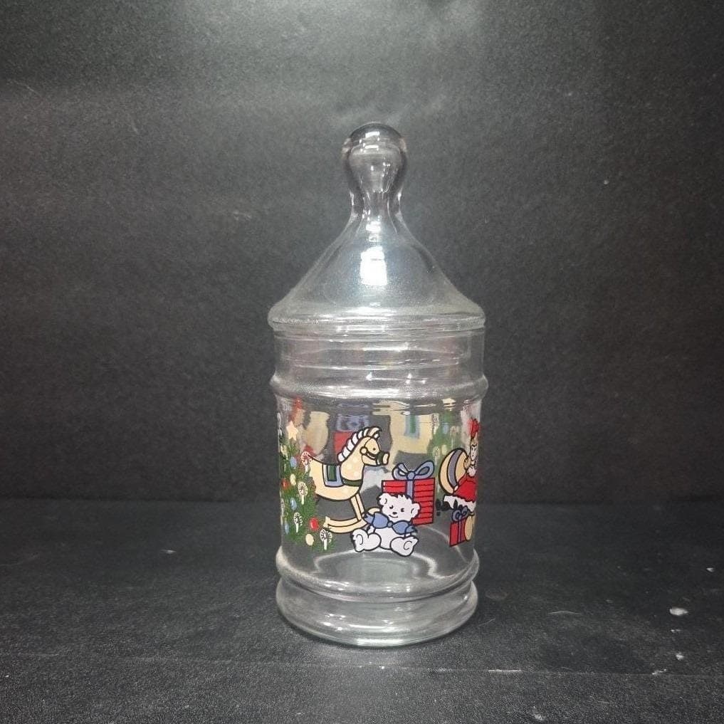 Anchor Hocking Christmas Candy Jar, Sweet Occasions Glass Container with Lid - Thumbnail 9