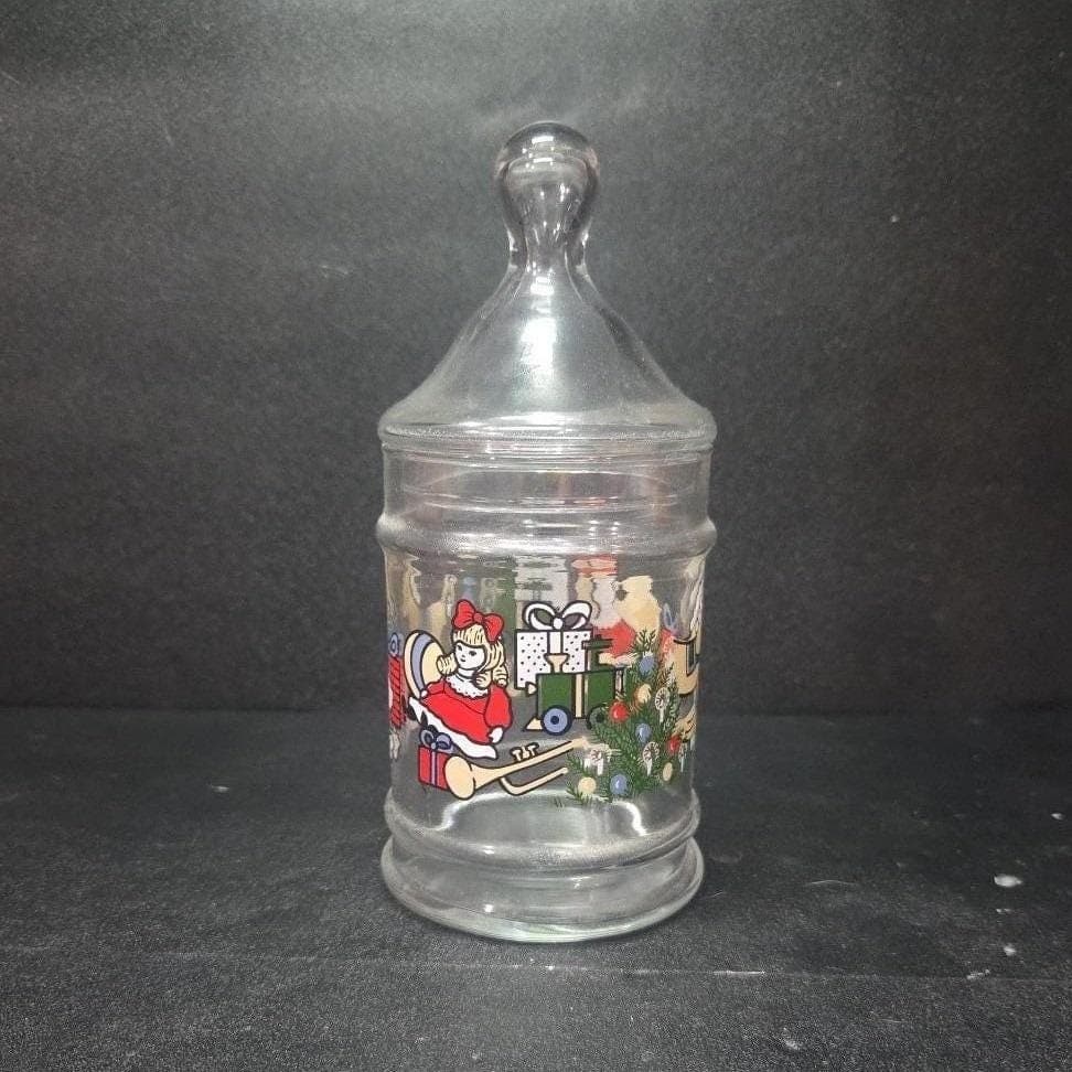 Anchor Hocking Christmas Candy Jar, Sweet Occasions Glass Container with Lid - Thumbnail 8