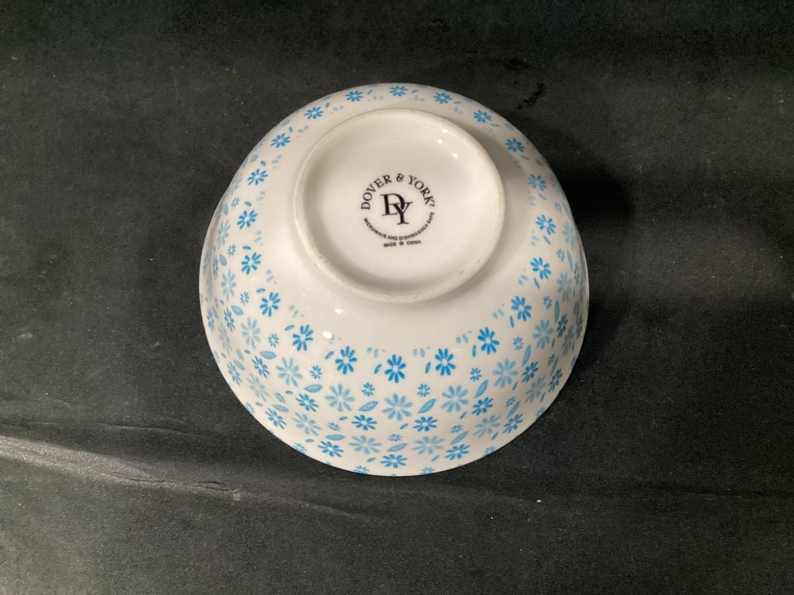 Dover & York Cereal Soup Bowl Geometric White Blue - Thumbnail 6