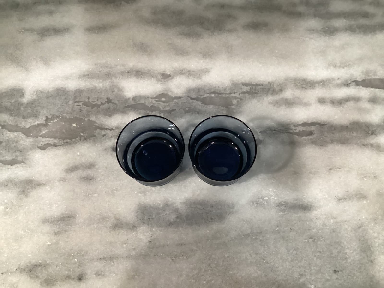 Vintage Libbey Apollo Dusky Blue Small 3” Juice Glasses Set of 2 - Thumbnail 3