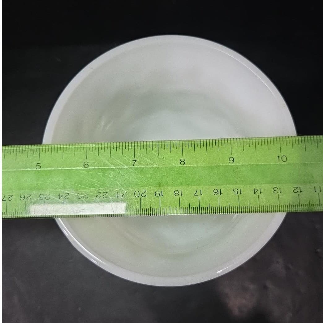 EO Brody White Milk Glass Pedestal Compote, Centerpiece Vase Replacement Planter - Thumbnail 11
