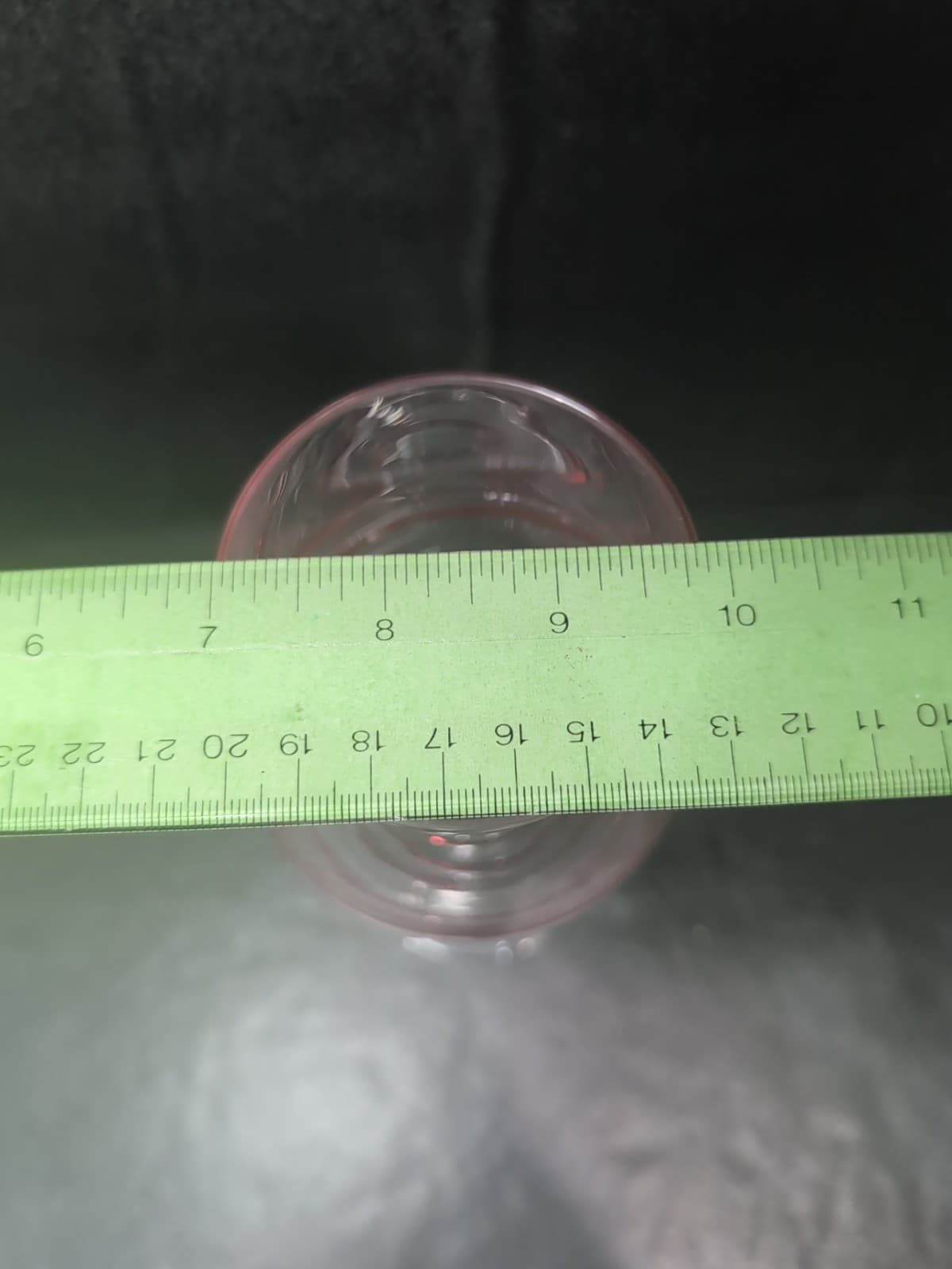 Swirline Inspired Wine Glass, 8.5" Water Goblet, Red Striped Design, Replacement - Thumbnail 9