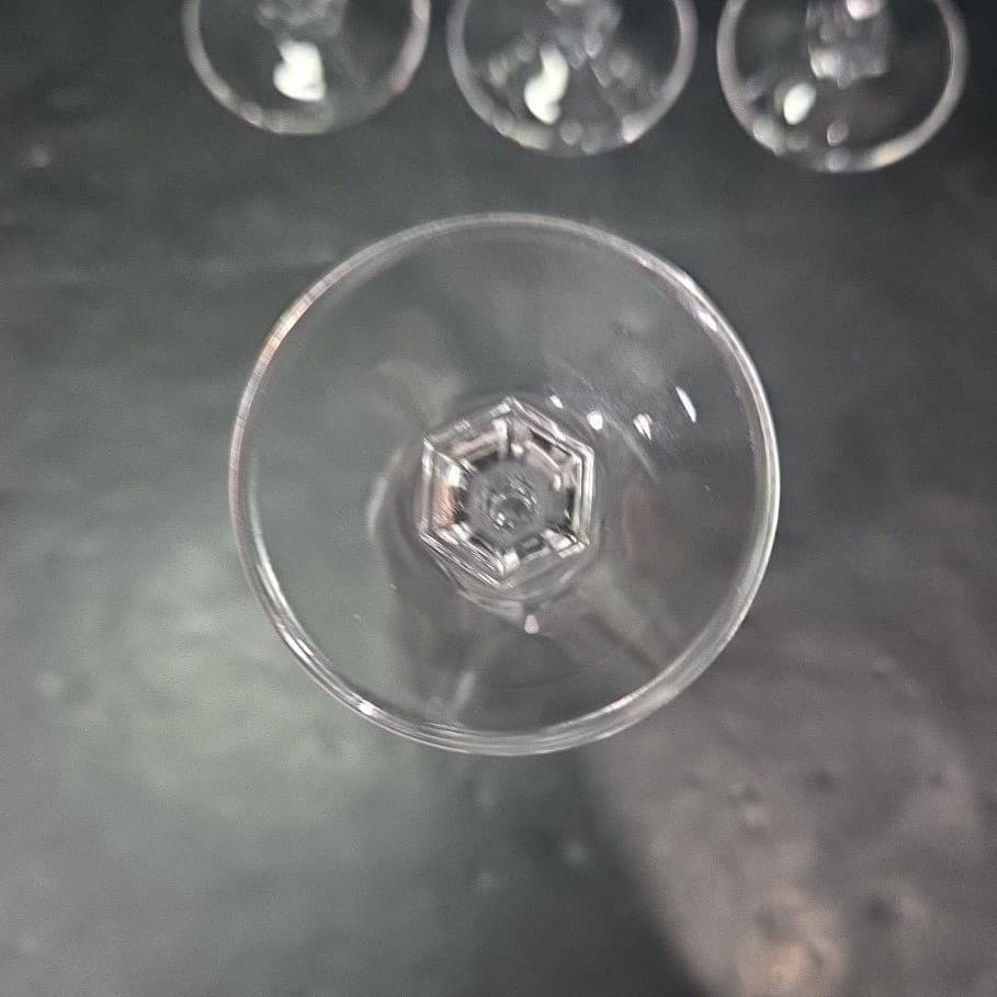 Crystal Clear Octagon Cordial Glasses, Set Of 4, Vintage Goblets, Replacement - Thumbnail 8