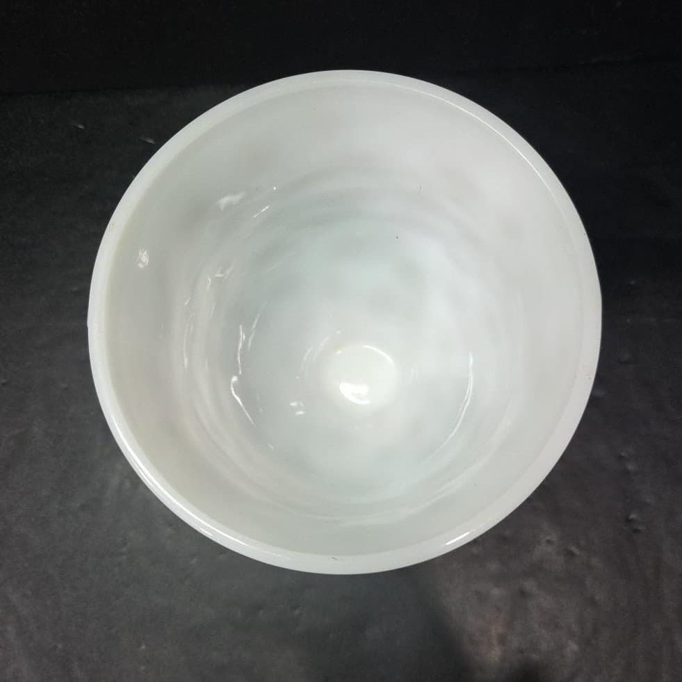 EO Brody White Milk Glass Pedestal Compote, Centerpiece Vase Replacement Planter - Thumbnail 7
