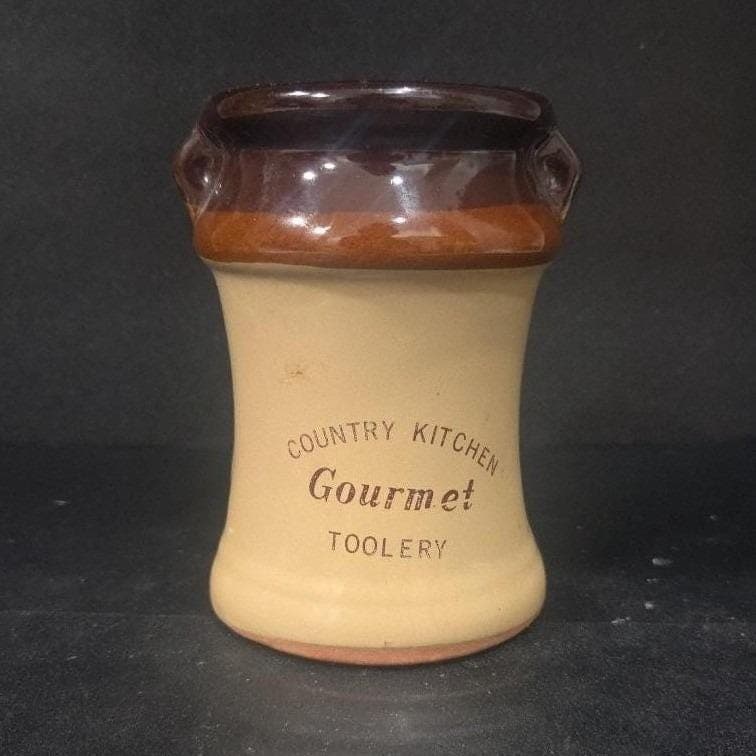 Country Kitchen Gourmet Toolery Utensil Holder, Vintage Farmhouse Decor, Crock - Thumbnail 7