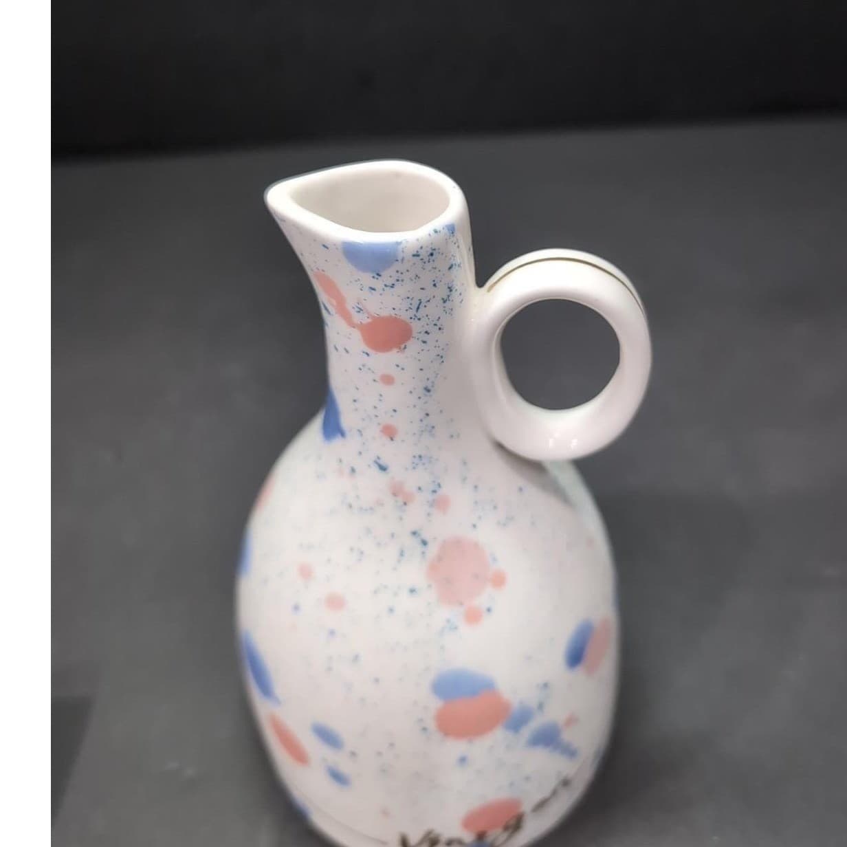 Anthropologie Stoneware Vinegar Jar, Blue Pink Pastel, Replacement Kitchen Decor - Thumbnail 6