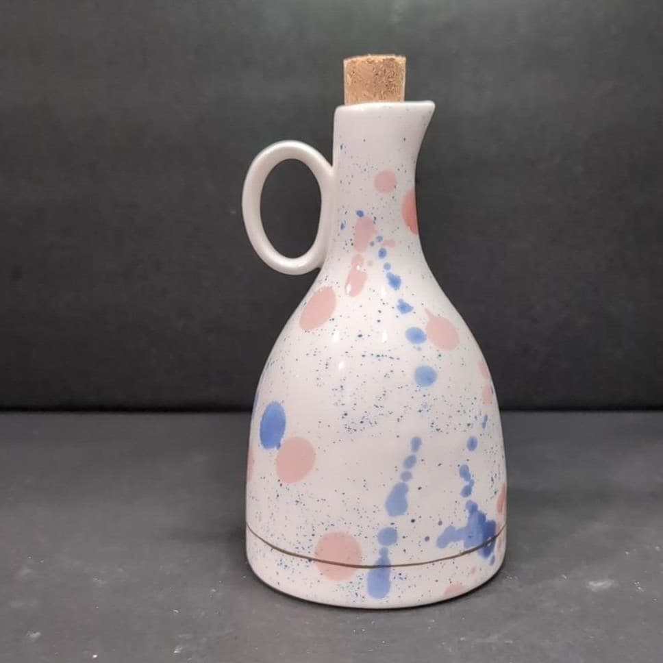 Anthropologie Stoneware Vinegar Jar, Blue Pink Pastel, Replacement Kitchen Decor - Thumbnail 4