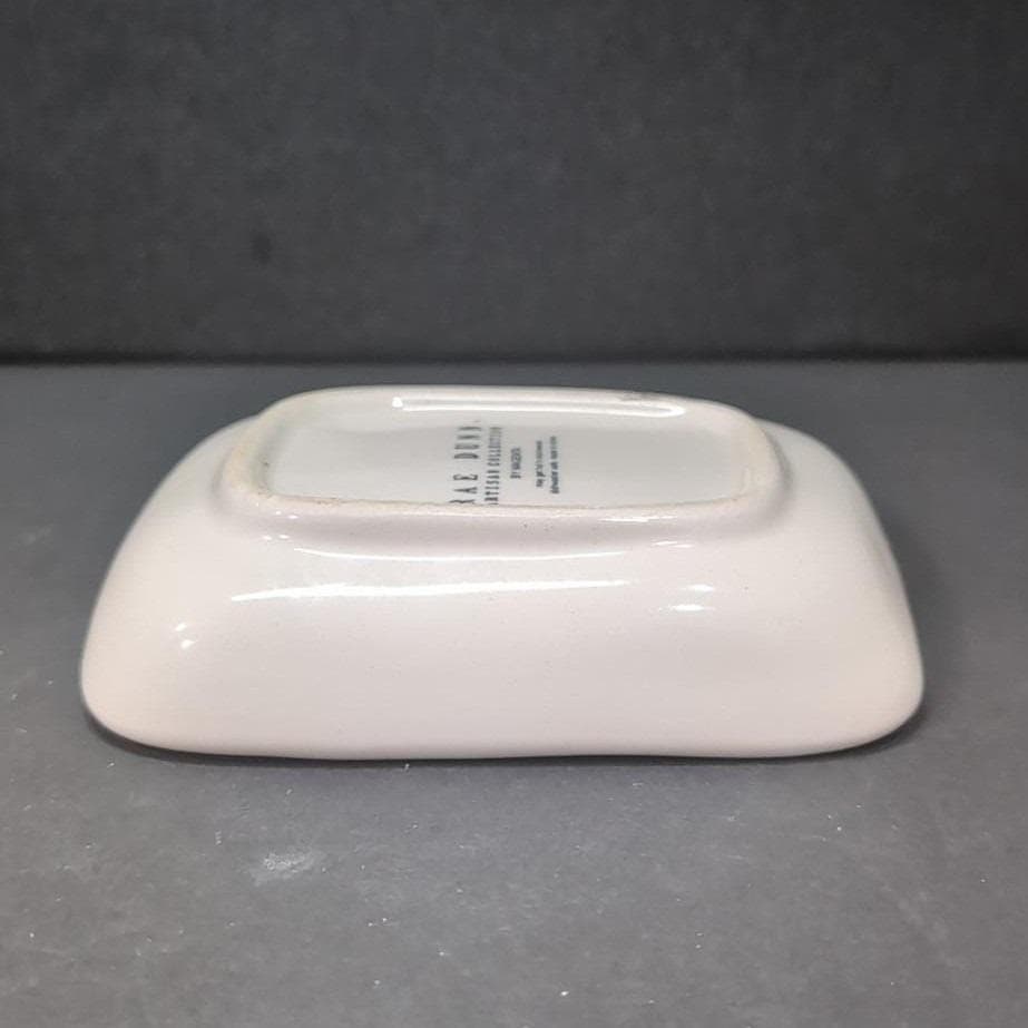 Rae Dunn Pottery Yellow Winged Butterfly Soap Tray, Artisan Collection Plate - Thumbnail 11
