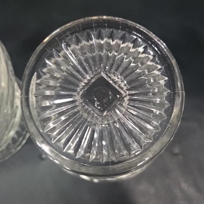 Hazel Atlas Gothic Sherbet Glasses, Set of 2, Peanut Butter Glass Dessert Dishes - Thumbnail 8