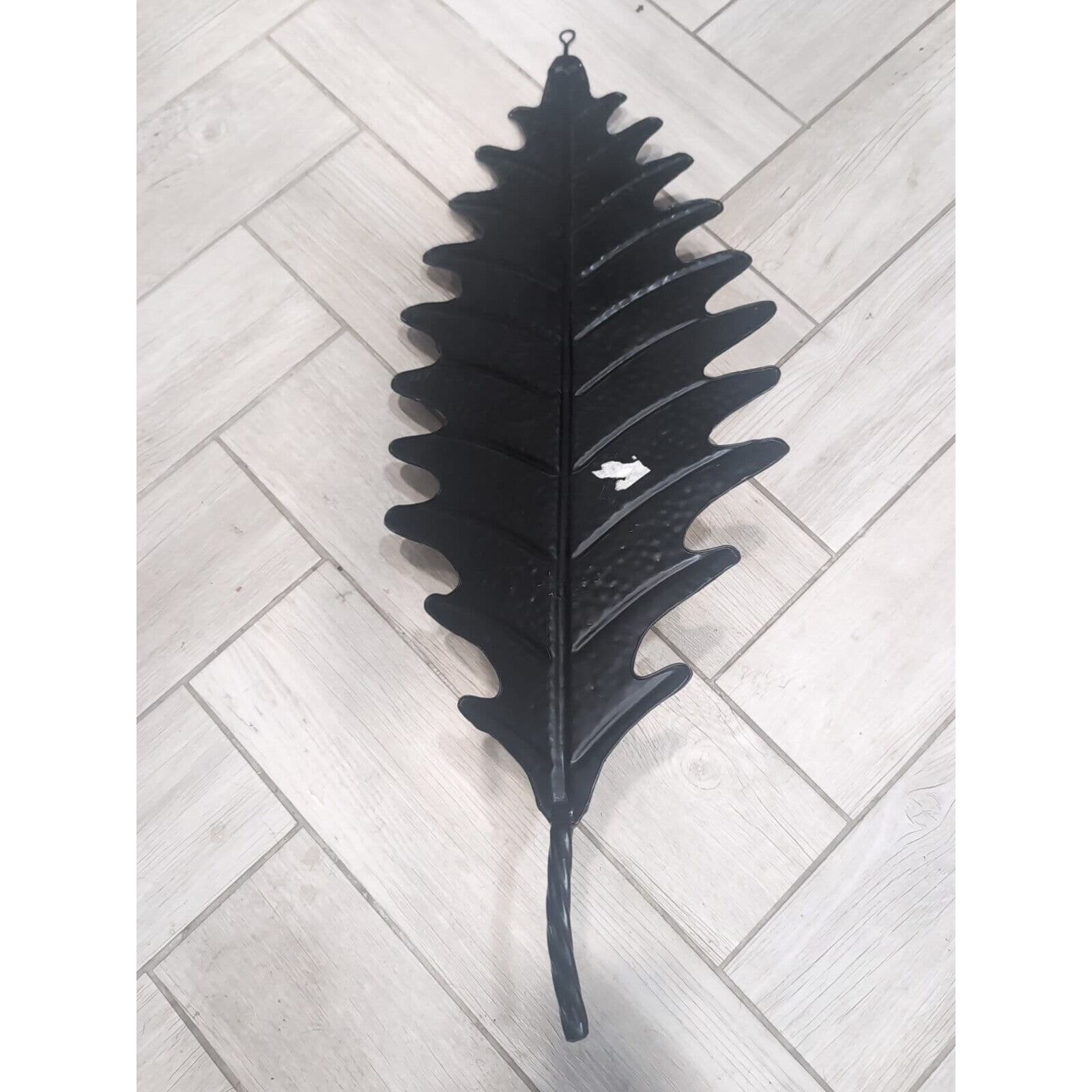 Rustic Metal Leaf Candlestick Holder Wall Sconce 33in Tall, Woodsy Fall Decor - Thumbnail 4