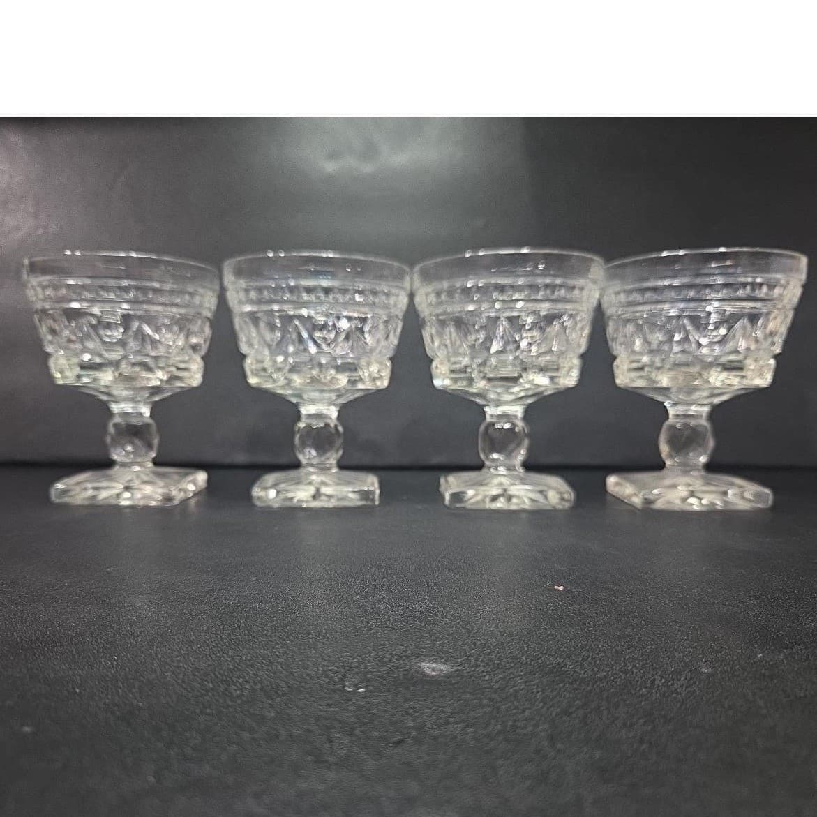 Indiana Glass Park Lane Champagne Glasses, Set of 4, Vintage Sherbet Coupes - Thumbnail 2