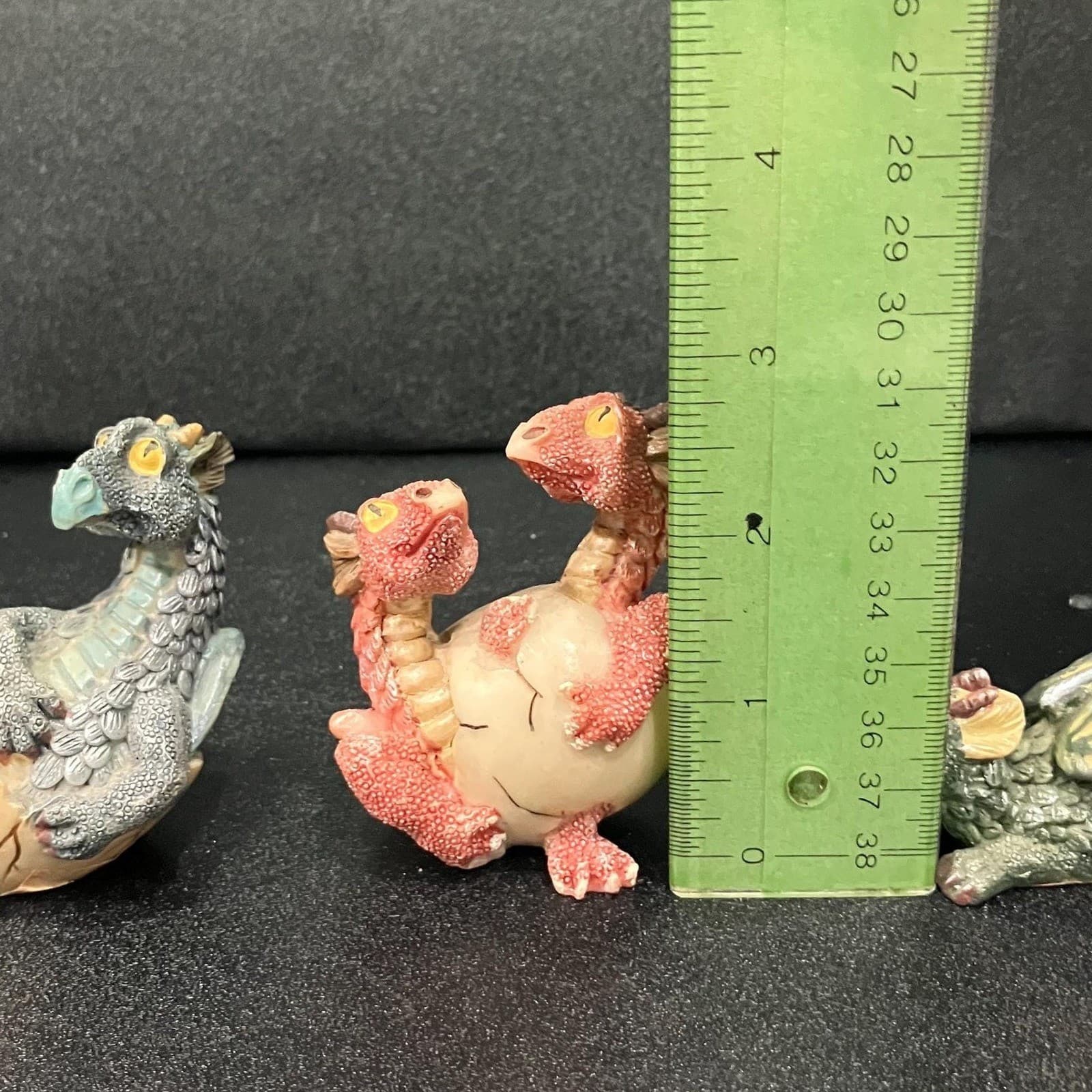 Miniature Hatching Dragons Figurines, Set of 3, Hatchling Egg Statues Decor - Thumbnail 7
