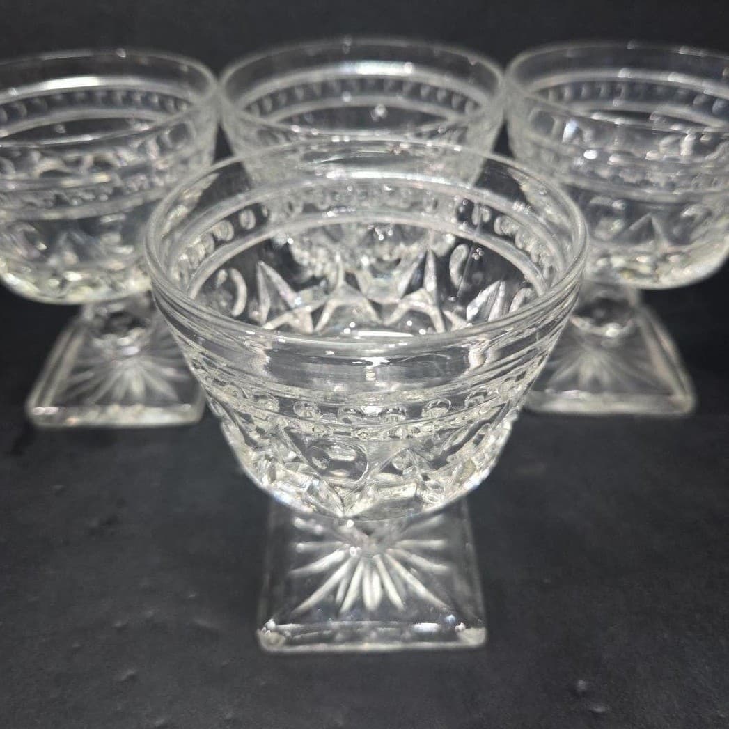 Indiana Glass Park Lane Champagne Glasses, Set of 4, Vintage Sherbet Coupes - Thumbnail 6