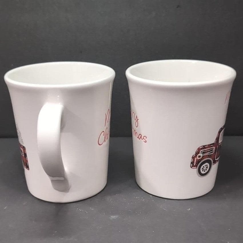 Potter's Studio Red Truck Coffee Cups, Set of 2, Christmas Scene Drinkware - Thumbnail 10