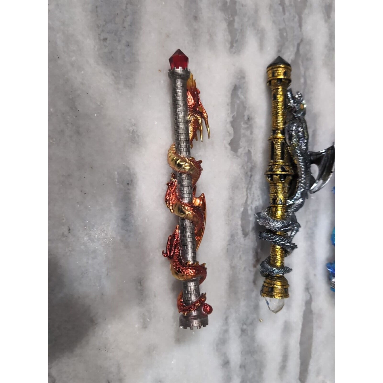 The Hamilton Collection Wands Of Wonder, Lot Of 4, Magical Dragon Wands, Flaw - Thumbnail 7