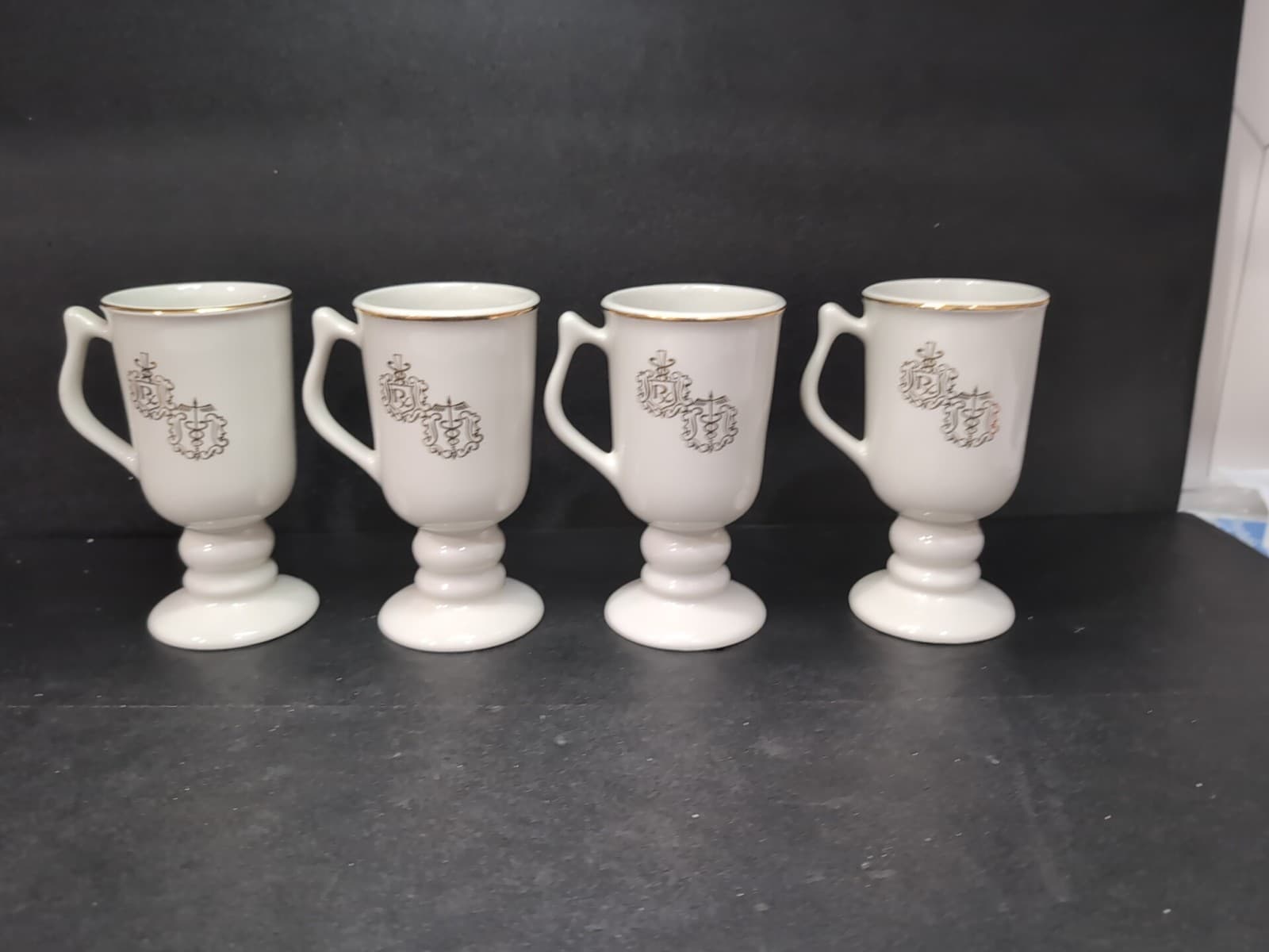 Caduceus Irish Coffee Mug Set, RX Medical Mugs, Doctor Nurse Gift, Vintage Hall