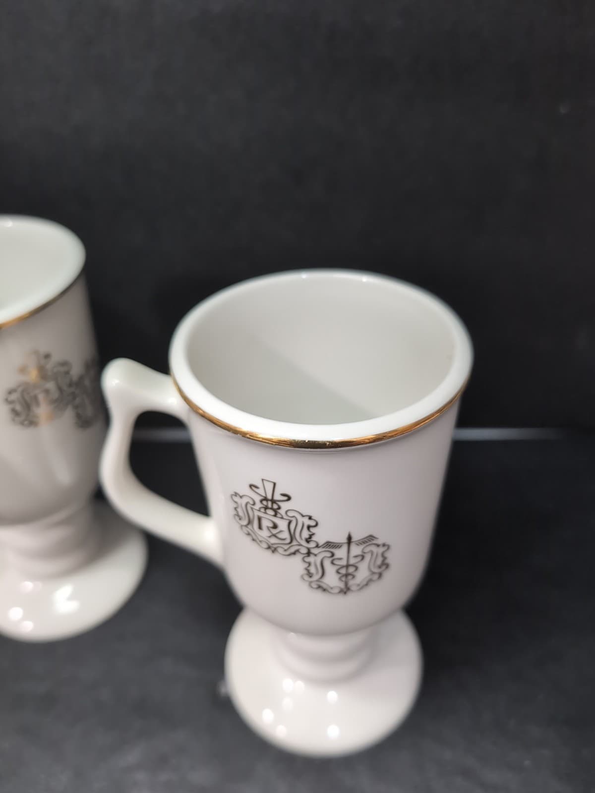 Caduceus Irish Coffee Mug Set, RX Medical Mugs, Doctor Nurse Gift, Vintage Hall - Thumbnail 5