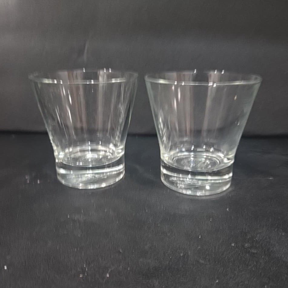 Crown Royal Tapered Whiskey Glasses, Set of 2, Embossed Logo, Italian Barware - Thumbnail 5