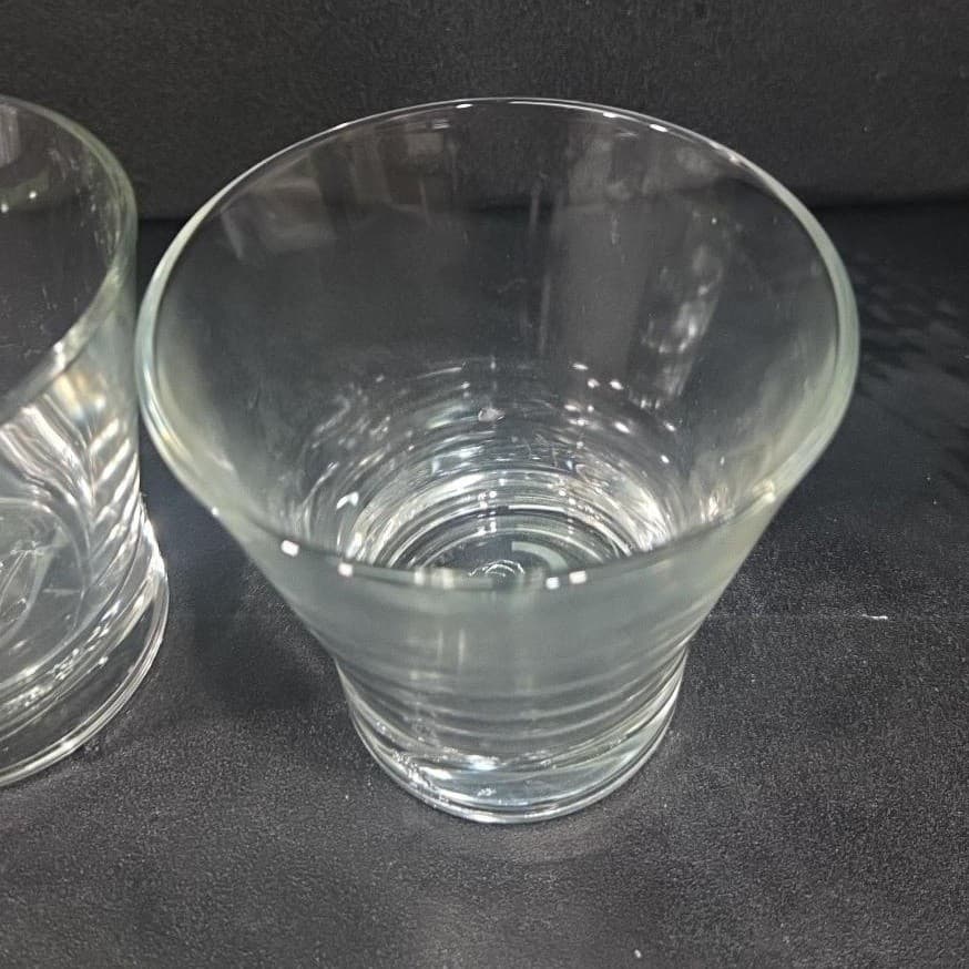 Crown Royal Tapered Whiskey Glasses, Set of 2, Embossed Logo, Italian Barware - Thumbnail 6