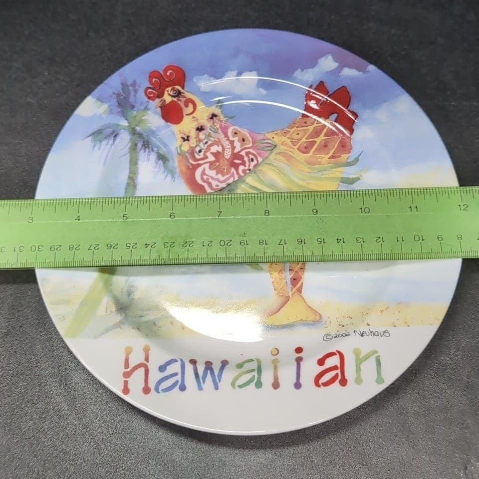 Sharon Neuhaus Hawaiian Luncheon Plate, Vintage Poultry In Motion Series Dish - Thumbnail 4