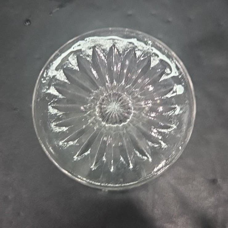 LE Smith Crackle Sherbet Glasses, Set of 2, Vintage Clear Dessert Cups, Stemware - Thumbnail 8