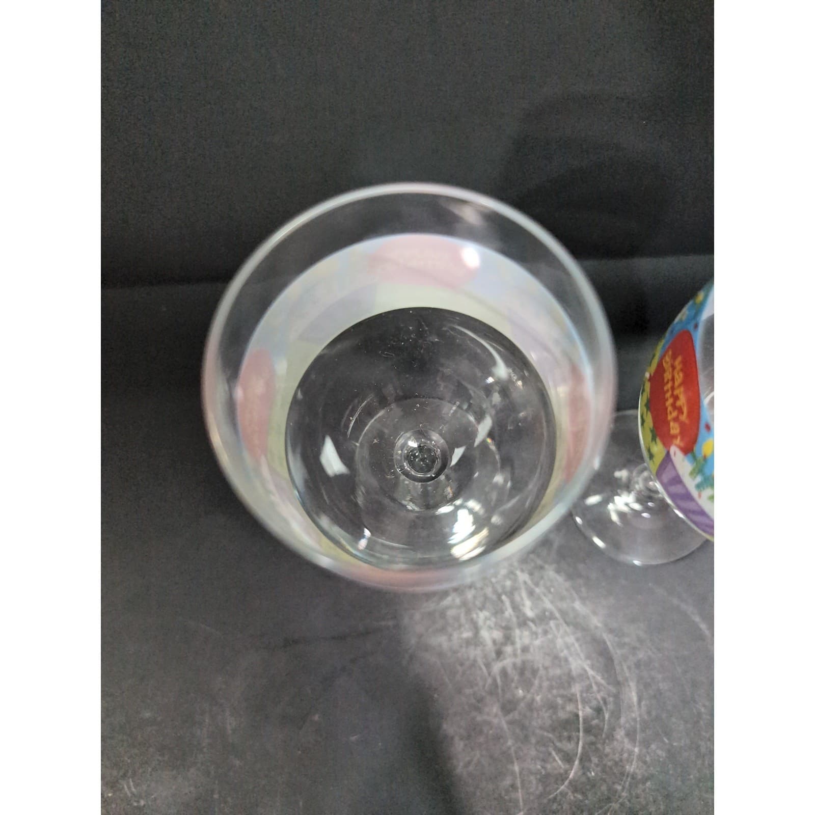 Birthday Wine Glass Pair, "Cheers On Your Birthday" Set, 7" Tall, Celebratory - Thumbnail 6