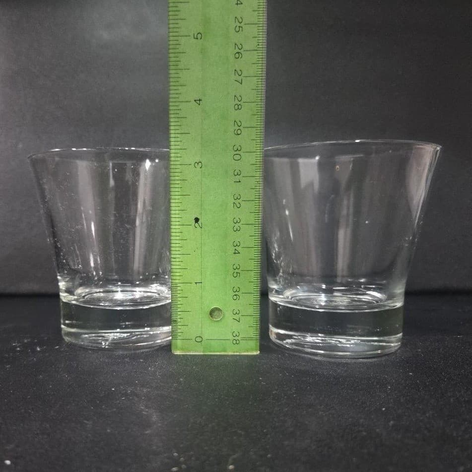 Crown Royal Tapered Whiskey Glasses, Set of 2, Embossed Logo, Italian Barware - Thumbnail 9