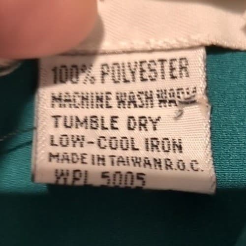 Jack Winter Vintage Ruffle Front Blouse Teal Green Button Down, Woman's Size 8 - Thumbnail 6