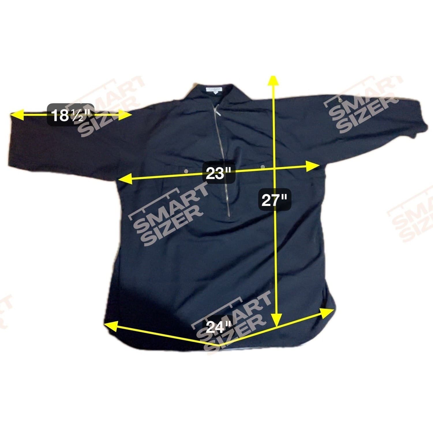 Mileage Black Half Zip Tunic Top, Women's 3X, 3/4 Roll Tab Sleeve Gold Hardware - Thumbnail 2