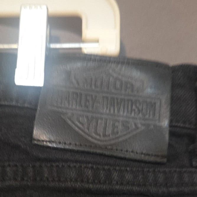 Harley-Davidson Straight Leg Black Denim Jeans, Woman's Size 8 99015-05VW - Thumbnail 5