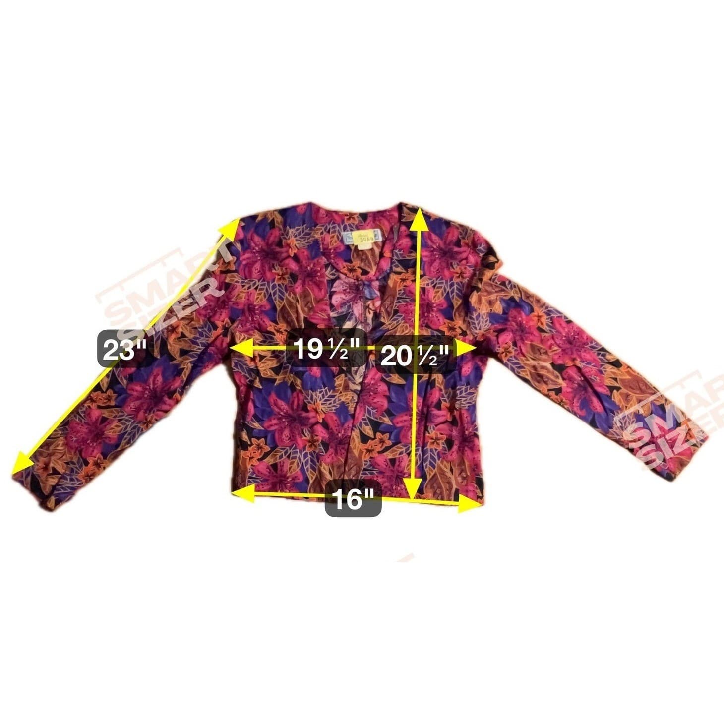 Norton McNaughton Floral Open Front Blazer, Woman's Size 8, Purple Pink Orange - Thumbnail 2