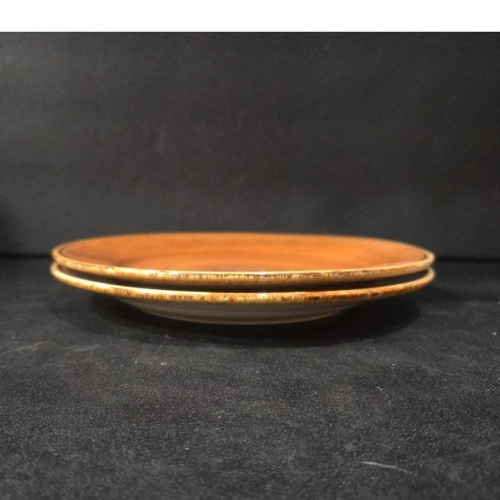 Thomson Pottery Caramel Swirl Salad Plates, Set of 2, Replacement Dinnerware - Thumbnail 9