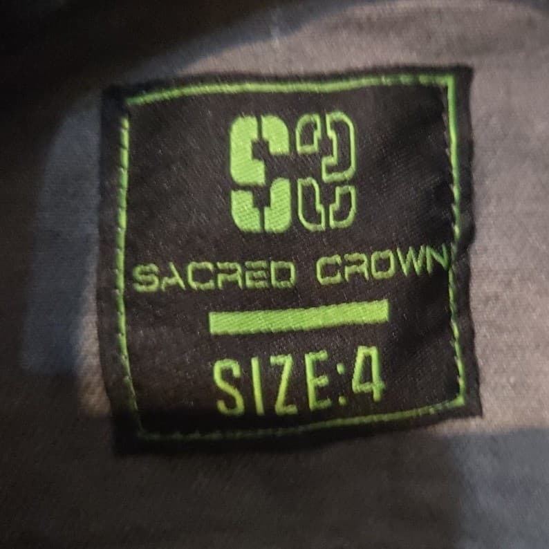 Sacred Crown Tie Dye Denim Trucker Jacket, Kids Size 4, Blue Yellow Grey - Thumbnail 5