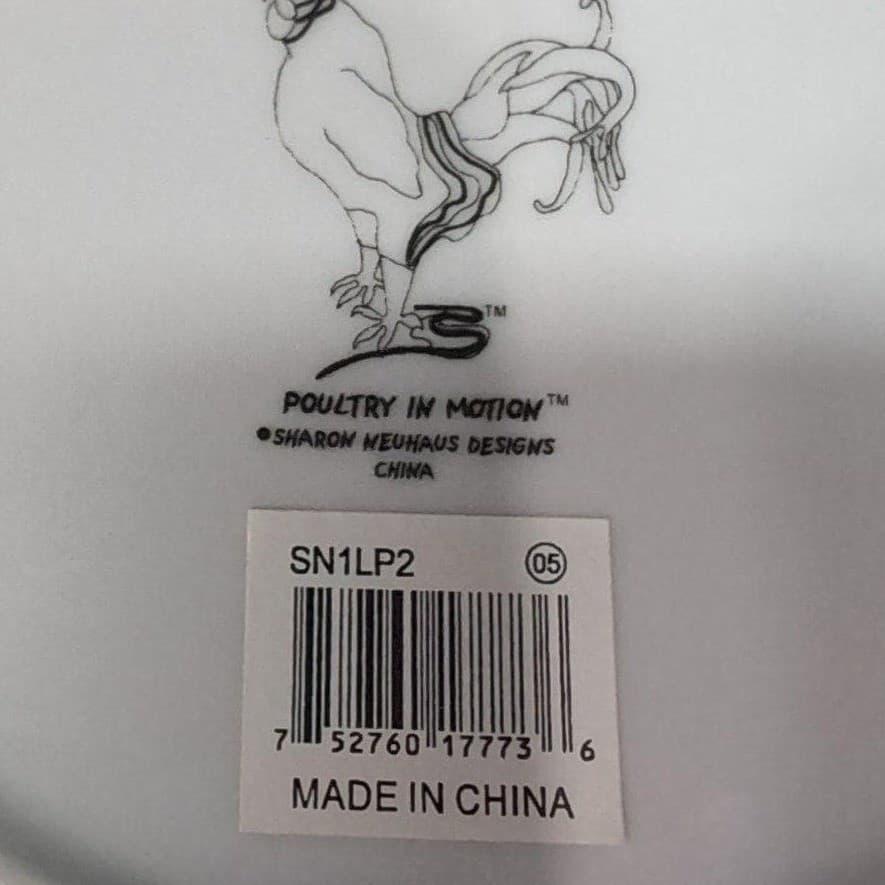 Sharon Neuhaus Fruit Cocktail Luncheon Plate, Vintage Poultry In Motion Series - Thumbnail 4
