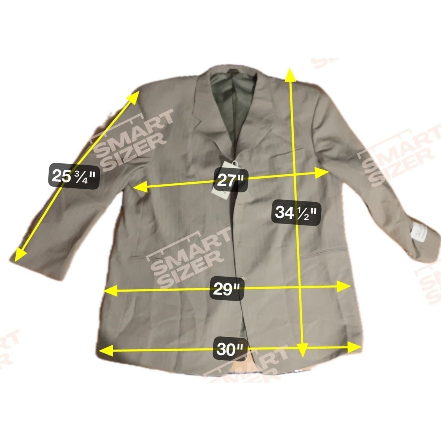 Carlo Zarelli Tan Pinstripe Suit Jacket, Men's 52R Blazer, Three Button, NWT - Thumbnail 2